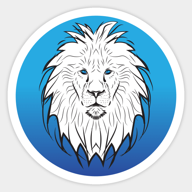 Be the Lion, be brave Sticker by Vin Zzep